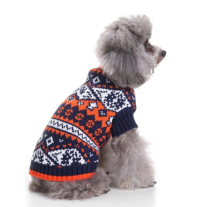 新作 ペットウェア 犬服クリスマス衣雪花セーターハロウィンペット服セーターヘラジカ衣犬セーター