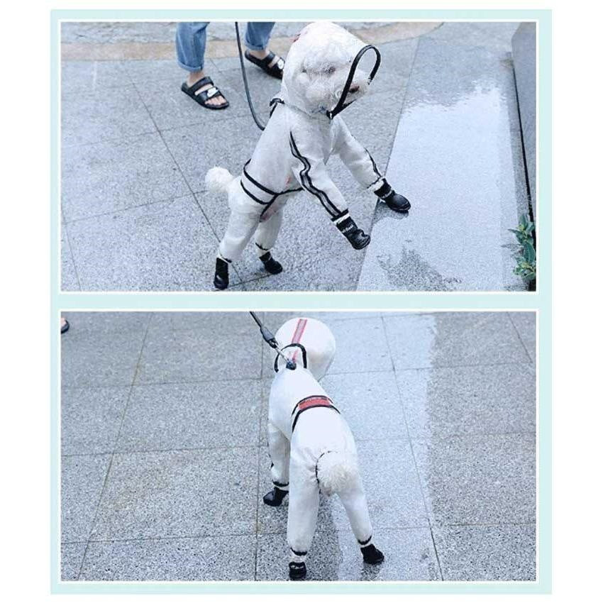 犬 レインコート 雨具 レインウェア ドッグウェア 犬服 フード付き 反射テープ付き ペット服 レインポンチョ 中型犬 大型犬 小型犬 犬屋 帽子付き