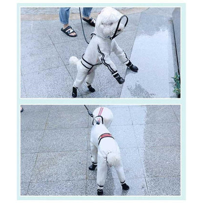 犬 レインコート 雨具 レインウェア ドッグウェア 犬服 フード付き 反射テープ付き ペット服 レインポンチョ 中型犬 大型犬 小型犬 犬屋 帽子付き