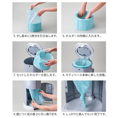 【OFT】 キティペール 替えロール (3箱セット) 犬 猫 トイレ ゴミ箱 収納 消臭 ふた付き 猫砂 ペットシーツ トイレポット トイレ用品 臭わない 紙おむつ おむつ ペール 9ロール 6.4m