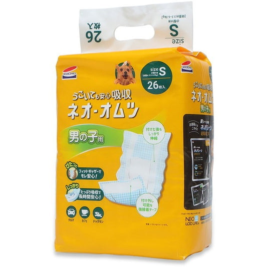 <a href="https://www.qoo10.jp/gmkt.inc/Search/brand.aspx?brandno=111073" target="_blank" class="title_brand" id="btn_brand" title="Kocho">Kocho</a>ネオオムツ 男の子用 S 26枚