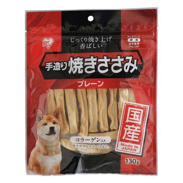 <a href="https://www.qoo10.jp/gmkt.inc/Search/brand.aspx?brandno=49458" target="_blank" class="title_brand" id="btn_brand" title="アイリスオーヤマ">アイリスオーヤマ</a>TYS-130P 手造り焼きささみプレーン 130g