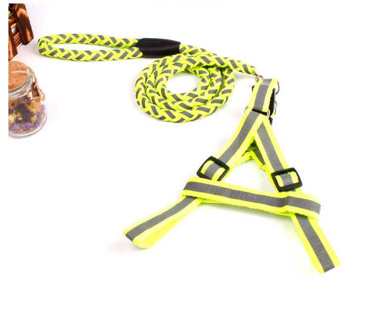 リードハーネス 2点セット プチプラ お得 犬用品 ペットグッズ 反射材 ハーネス リード 長さ約120cm 小型犬 中型犬 大型犬 首輪