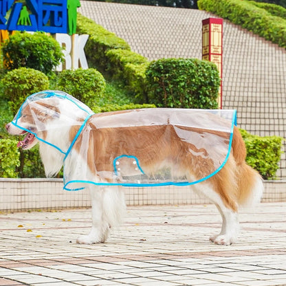 人気ペットマッキントッシュ透明犬マッキントッシュ防水防風ペット服大型犬