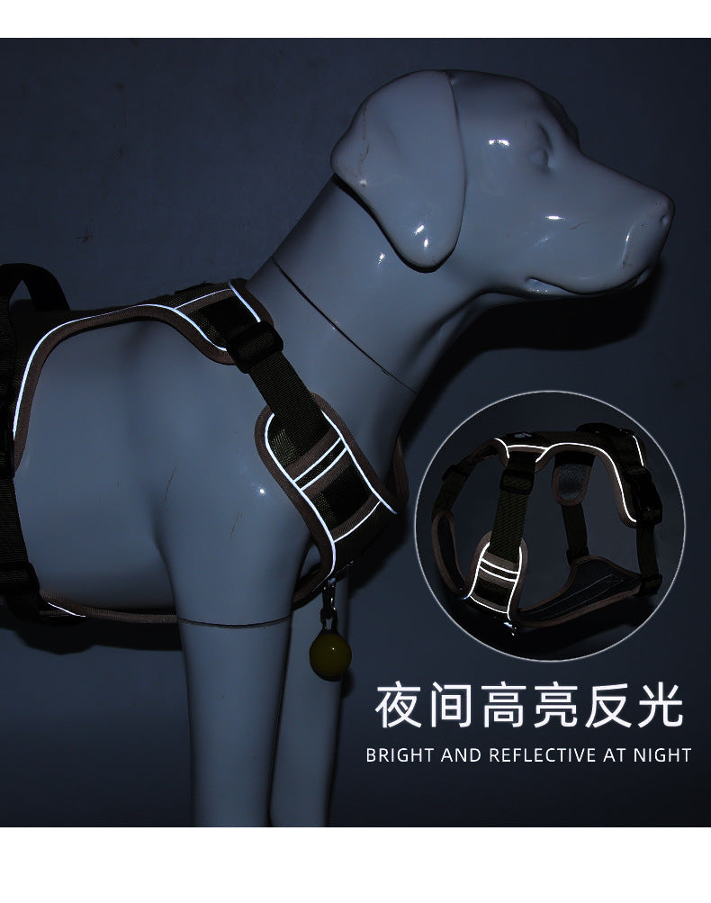ペットリーシュ大型犬胸ベルト大型犬犬胸反引き裂き摩耗犬胸背中