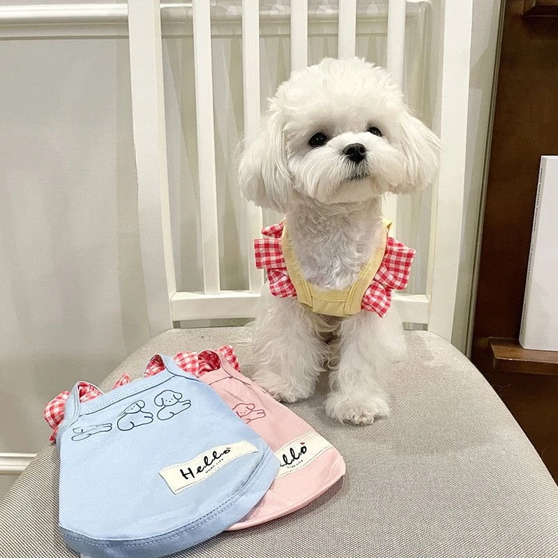 新作入荷 犬 服 犬服 春 秋 ペット服 小さな子犬の犬の服木のイヤリングスリングキャットベストペット服伸縮性のある猫の服