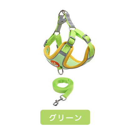 新商品プロモーション，数量限定 犬 ハーネス 犬用ハーネス リード付き ペット用 胴輪 小型犬 中型犬 大型犬 反射 簡単装着 可愛い 抜けない 柔らかい ペット用ハーネス犬 ハーネス