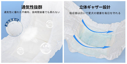 <a href="https://www.qoo10.jp/gmkt.inc/Search/brand.aspx?brandno=109151" target="_blank" class="title_brand" id="btn_brand" title="Honeycare">Honeycare</a>ペットの紙おむつ 男の子用 50枚入り 犬用 オムツ マナーウェア 犬用 高齢犬用 紙オムツ 犬 紙おむつ 旅行・介護・トレーニング対応 SSS/SS/S/M/Lサイズ選べる 使い捨て 清潔・快適設計