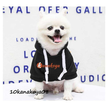 犬服 パーカー 小型犬 中型犬 秋 冬 猫 犬の服 フード付き 裏起毛 フリース ペット服 プードル チワワ ダックス プルオーバー ポケット付