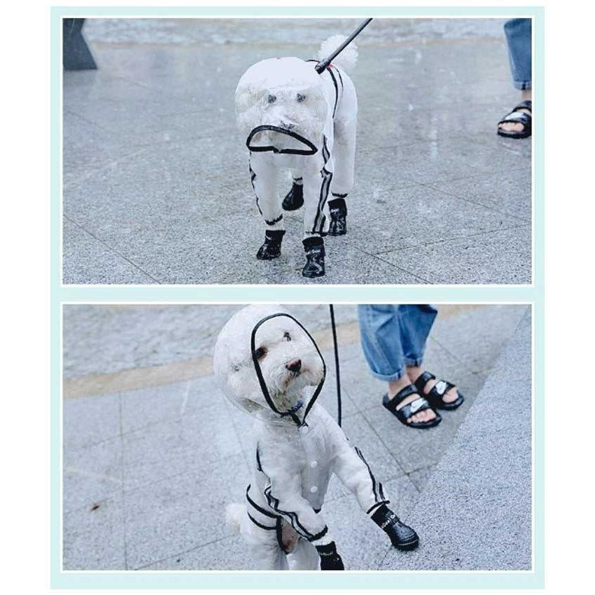 犬 レインコート 雨具 レインウェア ドッグウェア 犬服 フード付き 反射テープ付き ペット服 レインポンチョ 中型犬 大型犬 小型犬 犬屋 帽子付き