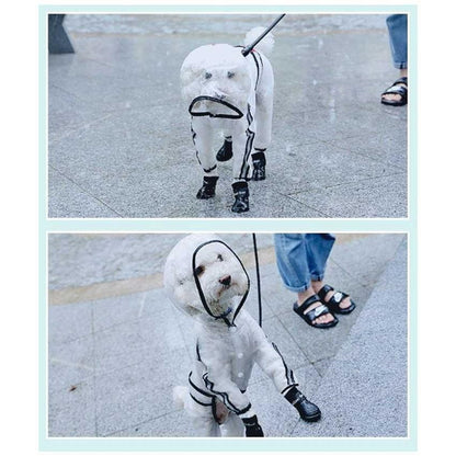 犬 レインコート 雨具 レインウェア ドッグウェア 犬服 フード付き 反射テープ付き ペット服 レインポンチョ 中型犬 大型犬 小型犬 犬屋 帽子付き