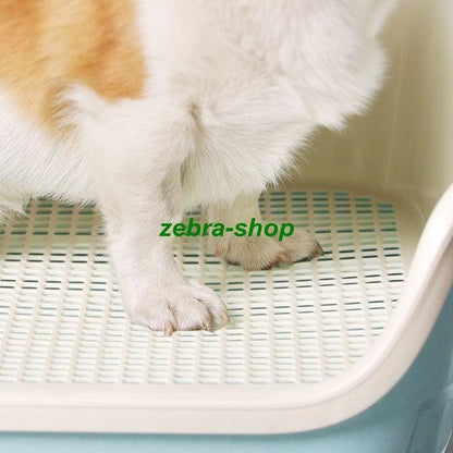 沸騰新柄追加 犬用トイレトレー ペットトイレ 飛散ガード 壁付き いたずら防止 小型犬 中型犬 犬 トイレ おしゃれ ペット スノコ付き しつけ トレーニング トイquma