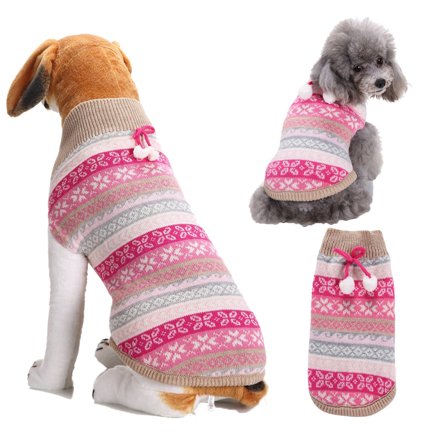 人气新作ペット服 中小型犬VIPテディニューファーザークリスマスペットニットジャンパー犬の服 ペット服