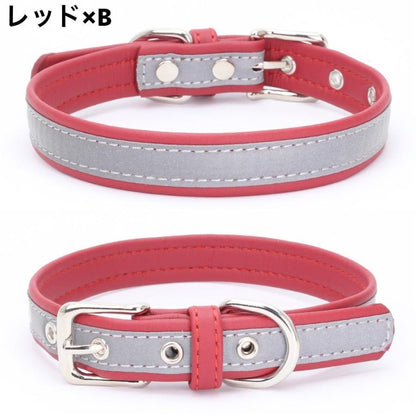 首輪 カラー 犬 猫 ペット用品 お散歩グッズ 反射材 夜間 安全対策 事故防止 サイズ調節可能 ペットグッズ