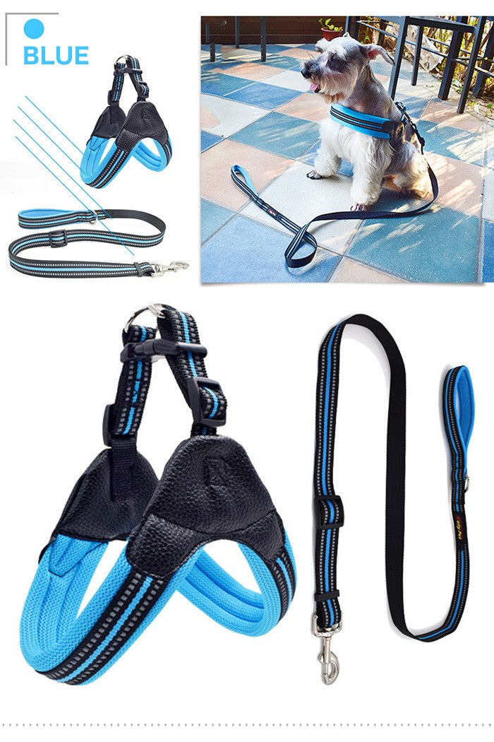 メッシュ 小型犬 ふっくら生地 犬 中型犬 ベスト ドッグウェア ドッグ 大型犬 キャット 服 ハーネス 胴輪 反射 付 ペット リード