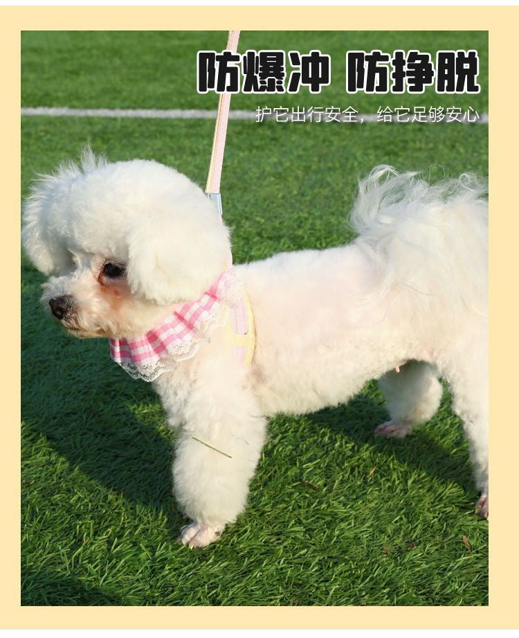 犬牽引紐子犬牽引紐小型犬胸ストラップ子犬犬かわいい散歩犬ベストチェーン通気性 メガ割ワンピースパンツトートバッグ