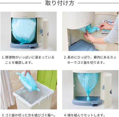 【OFT】 ドギーペール カートリッジ 替えロール 6箱セット （1個入り×6箱） 犬 猫 トイレ ゴミ箱 収納 消臭 猫砂 ペットシーツ トイレポット トイレ用品 臭わない 紙おむつ おむつ ペール