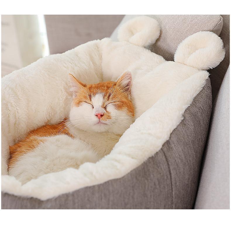 ペットベッド クッション 猫 ベッド 犬猫用 小型犬 寝床 猫 寒さ対策 ふかふか 通年タイプ 大 猫ハウス 防寒 クッション キャットハウス