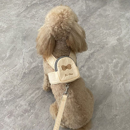 かわいいペットの犬はバックパックから散歩に出かけます メガ割ワンピースパンツトートバッグ