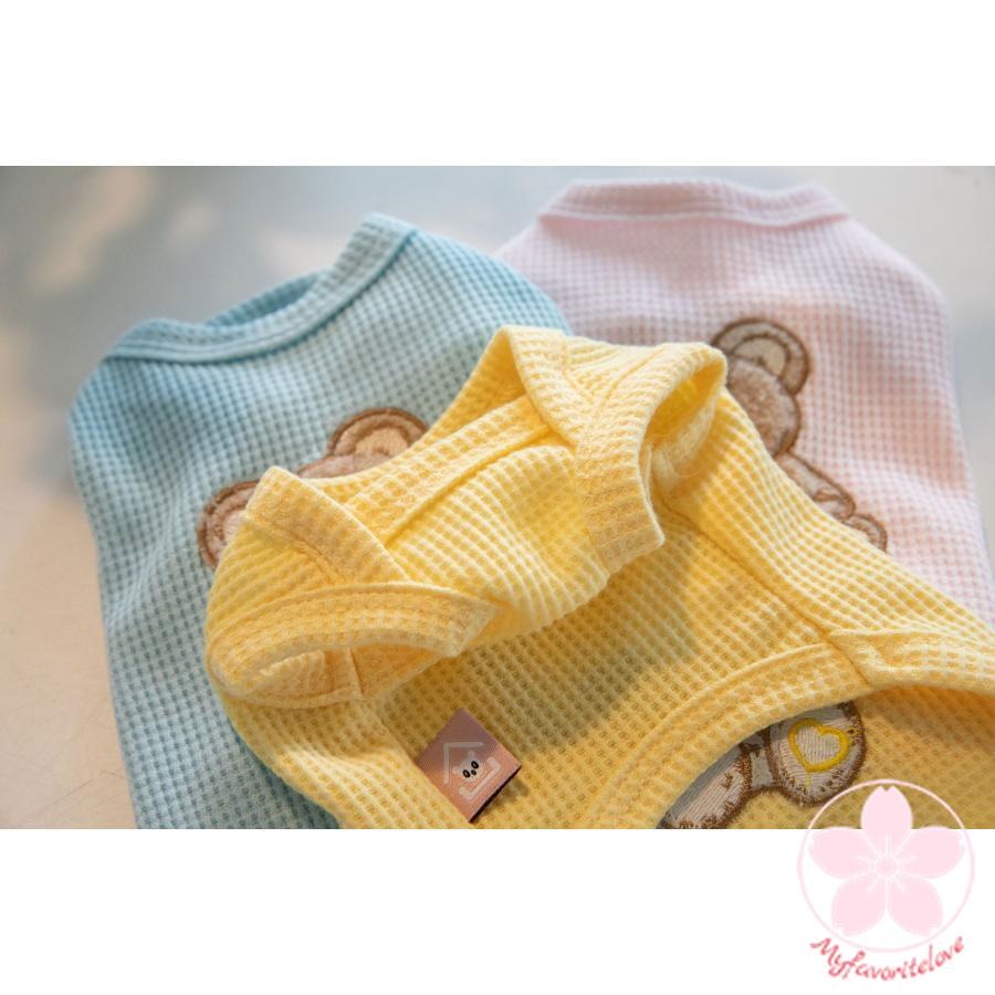 超目玉新品 ペット 服 安い 犬 春 夏 秋 くま ちゃん 柄 タンクトップ かわいい 可愛い ハイブランド 猫 ドッグウェア