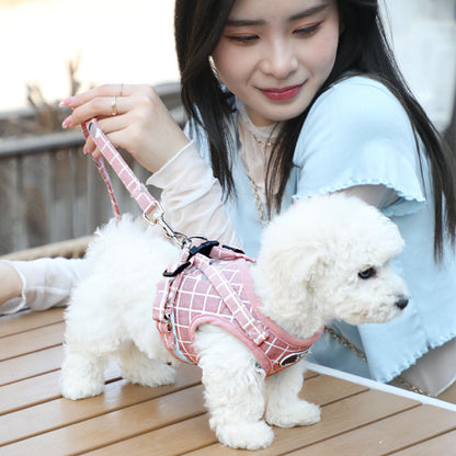背心式犬牽引紐テディ比熊小型犬胸背ドッグラン子犬チェーンペット用品