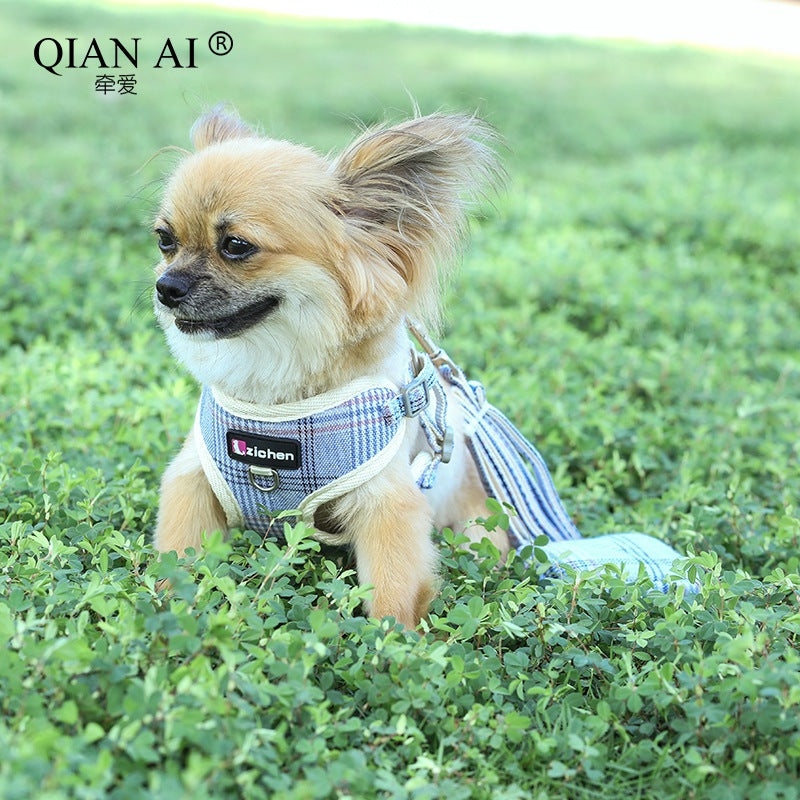 犬用 リーシュ 簡単装着 シンプル ネコ用ハーネス お散歩 ハーネスリードセット 小型犬 胴輪 2点セット お出かけ おしゃれ 軽量 129 ペットハーネス 猫用 中型犬 ハーネス リード ペット用品