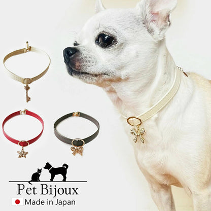 <a href="https://www.qoo10.jp/gmkt.inc/Search/brand.aspx?brandno=121124" target="_blank" class="title_brand" id="btn_brand" title="MELODY ACCESSORY">MELODY ACCESSORY</a>犬用 ネックレス 首輪 チョーカー ドッグアクセサリー 日本製 フラワー 鍵 りぼん リボン 送料無料 調節可能 犬 いぬ ねこ 猫 ペット シンプル 小型犬 中型犬 かわ