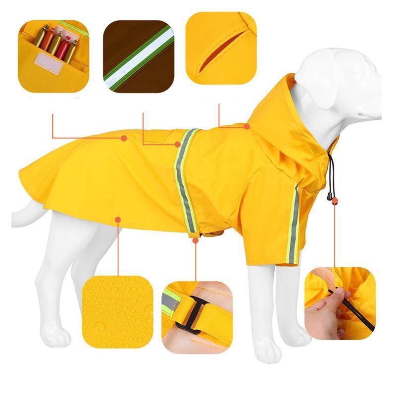 犬用 レインコート 中型犬 小型犬 雨具 カッパ 犬服 防水 ドッグ ペット服 ドッグウエア ペットポンチョ 梅雨 散歩 お出かけ 防雨 ペットレイングッズ
