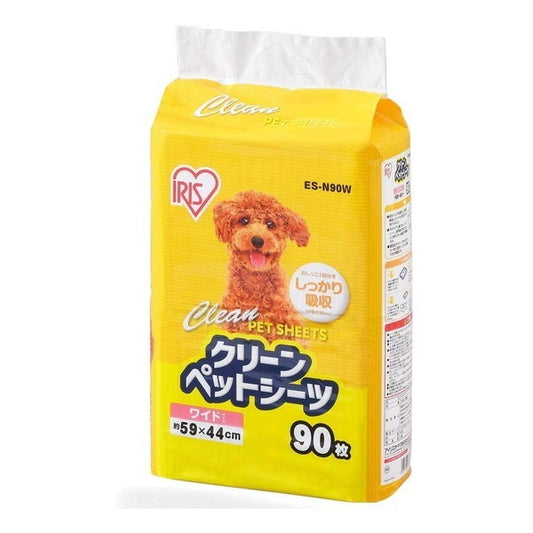 <a href="https://www.qoo10.jp/gmkt.inc/Search/brand.aspx?brandno=49458" target="_blank" class="title_brand" id="btn_brand" title="アイリスオーヤマ">アイリスオーヤマ</a>クリーンペットシーツ ワイド90枚 ES-N90W