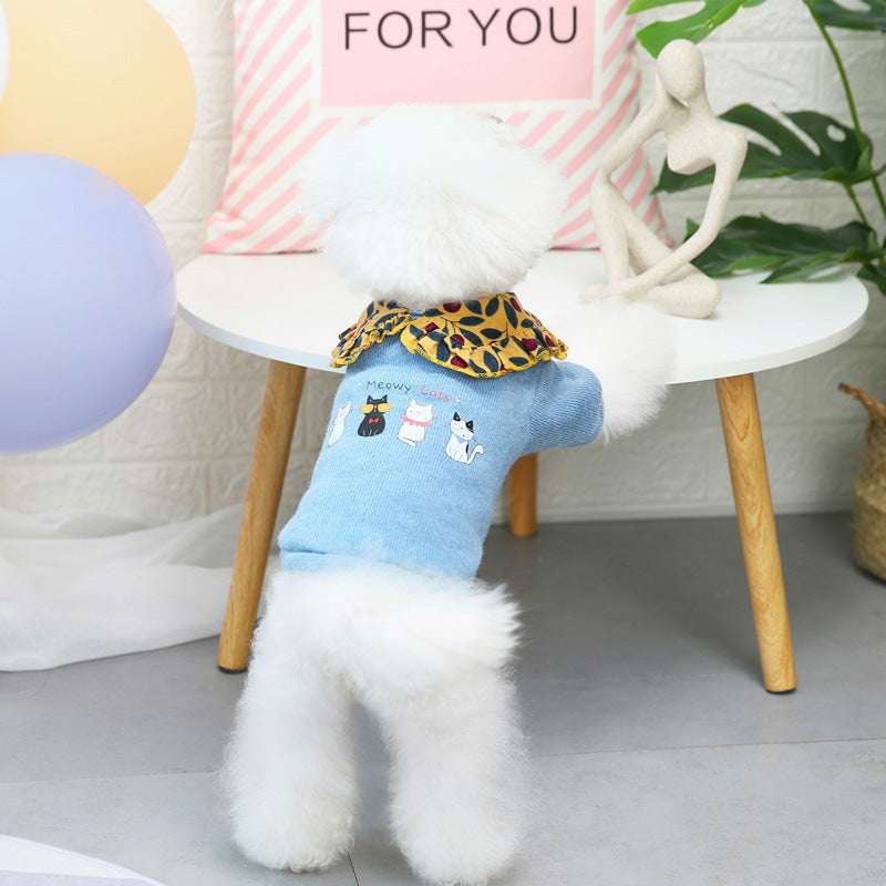 猫 犬 洋服 犬服 ペット服 大中小型犬 ペット用品 犬/猫用 犬の服 ペットウエア 小型犬 中型犬 通気 可愛い ドッグウェア トレーナー 犬 服 ワンピース サロペット ビションフリーゼ 犬猫服