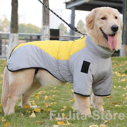 ペット服 犬服 ドッグウェア ダウンジャケット 大型犬防寒 秋冬 ワンちゃん服 大型犬 保温 防水 犬のコート 中綿ジャケット 裏起毛 二つ足 冬 暖かい服 愛犬用