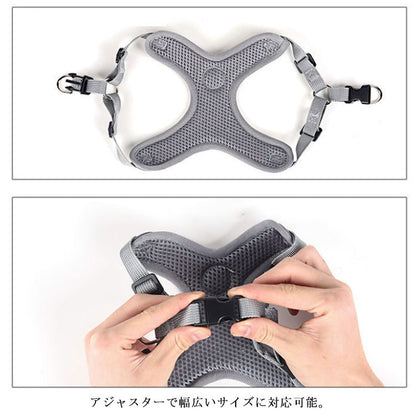犬具 ハーネスリードセット 小型犬 ドッグ メッシュ ハーネスリード dog ベスト型 胴輪 犬用