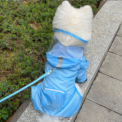 人気リーシャブル子犬犬4本足マッキントッシュ防水オールインワン足付き小型犬