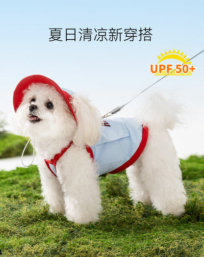 【新入荷】犬 洋服 犬服 春夏 リーシュベスト 小型犬 ペット服