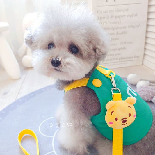 ペットの猫の小型犬のテディの犬の胸のストラップの牽引ロープのベスト式のドッグランの犬のひものかっこいいかわいい衝突色 メガ割ワンピースパンツトートバッグ