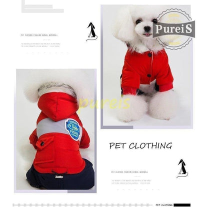 大人気 上品 犬服 ペット服 ペット用品 秋冬中綿ダウンジャケット 防寒 もこもこ あったか つなぎ ロンパース オーバーオール 前開き 小型犬 ペット用 お出掛け お散歩
