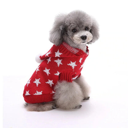 新作 ペットウェア 犬服クリスマス衣雪花セーターハロウィンペット服セーターヘラジカ衣犬セーター