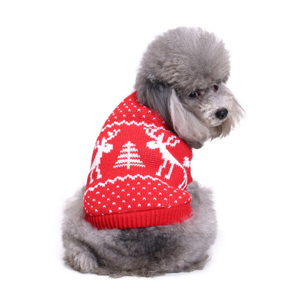 2023年新作入荷　ペット服 犬　服　Tシャツ ドッグウェア犬服クリスマス衣雪花セーターハロウィンペット服セーターヘラジカ衣犬セーター