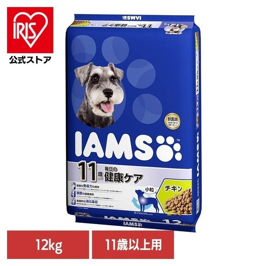 <a href="https://www.qoo10.jp/gmkt.inc/Search/brand.aspx?brandno=22351" target="_blank" class="title_brand" id="btn_brand" title="アイムス">アイムス</a>ドッグフード IAMS アイムス 11歳以上用 毎日の健康ケア チキン 小粒 12kg ID541 マースジャパンリミテッド