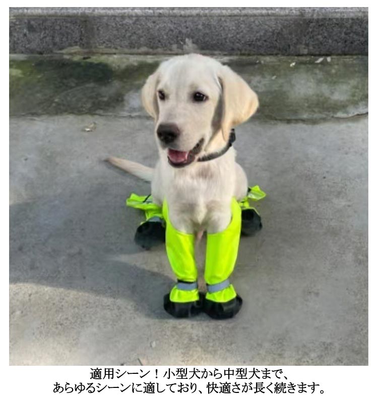 新製品が出回る サスペンダー付き 屋外四本足パンツ スペンダー付き犬用パンツ 調節可能 脱げない 犬用レッグカバー 脱げない 犬用ブーツ 犬服 レインパンツ 犬用レッグカバー 肉球保護 汚れ防止 梅雨