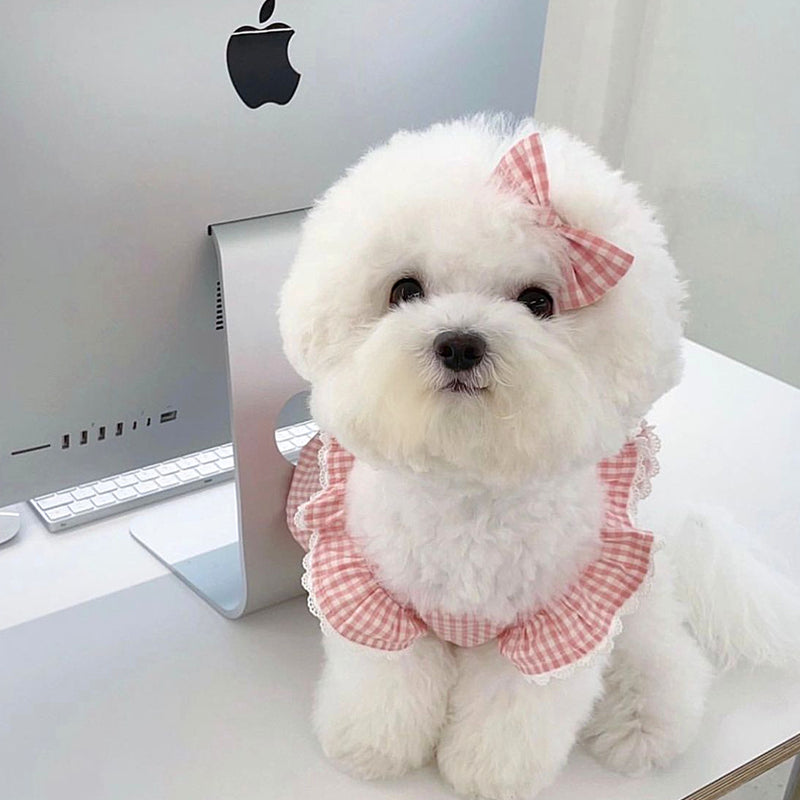[犬 服]犬 洋服 ins人気商品 ペット夏犬スリングレースドレス子犬猫服薄いスタイル