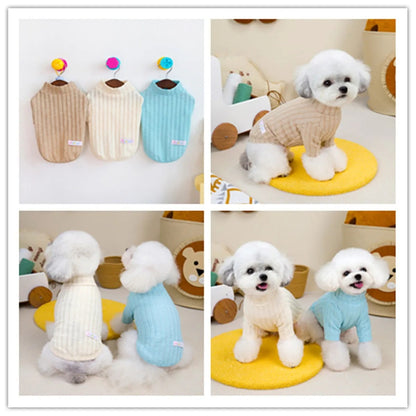 人気犬の服ペット小型犬の服新しいテディよりパンダミミミ韓国ハイネックボトムシャツ