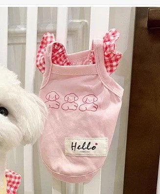 新作入荷 犬 服 犬服 春 秋 ペット服 小さな子犬の犬の服木のイヤリングスリングキャットベストペット服伸縮性のある猫の服