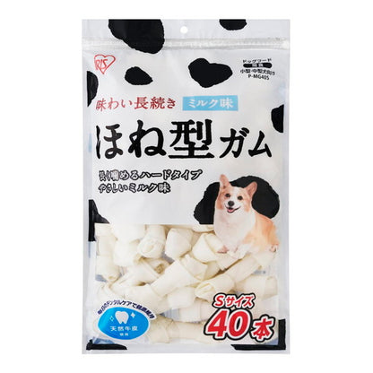 <a href="https://www.qoo10.jp/gmkt.inc/Search/brand.aspx?brandno=49458" target="_blank" class="title_brand" id="btn_brand" title="アイリスオーヤマ">アイリスオーヤマ</a>P-MG40S 骨型ガムミルク味Sサイズ (40本)
