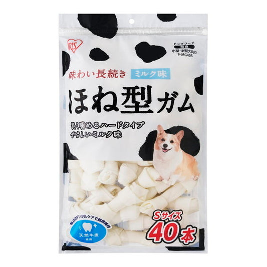 <a href="https://www.qoo10.jp/gmkt.inc/Search/brand.aspx?brandno=49458" target="_blank" class="title_brand" id="btn_brand" title="アイリスオーヤマ">アイリスオーヤマ</a>P-MG40S 骨型ガムミルク味Sサイズ (40本)