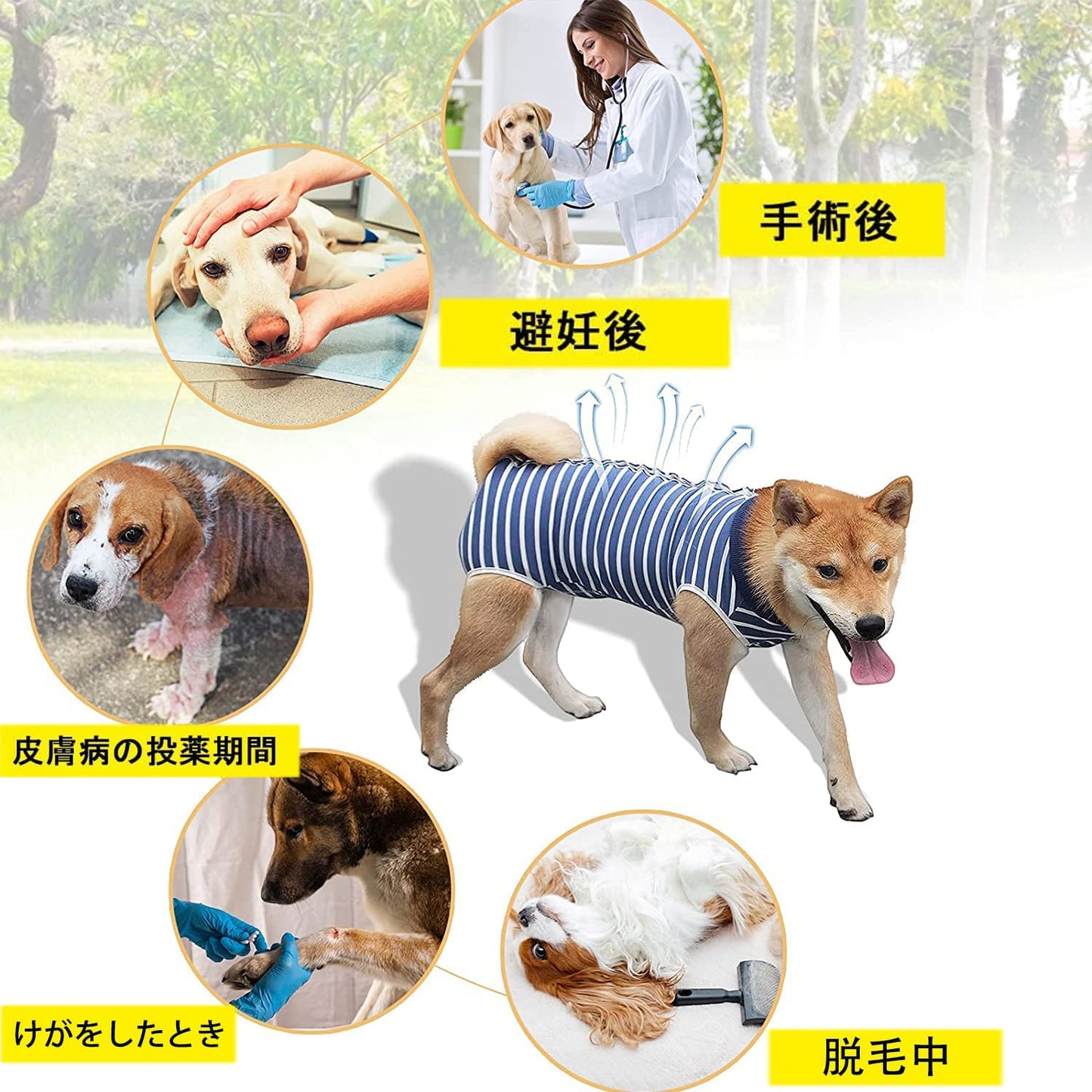タイムセール術後服 犬用 服 術後ウェア 保護服 ボタンタイプ 犬介護服 不妊手術 オス去勢 傷口保護 皮膚保護 避妊 傷舐め防止 雄雌兼用 小型犬 中型犬 (L-3XL)術後服 犬用