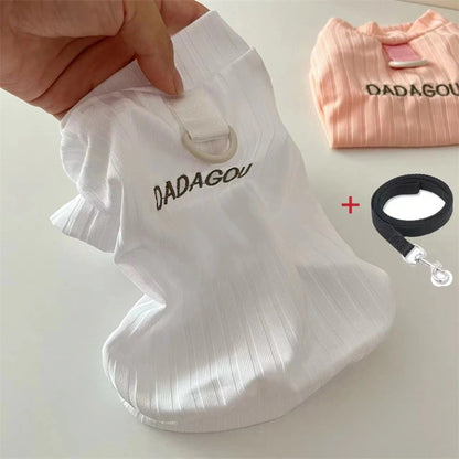 [犬 服]犬 洋服 ins人気商品 クールで滑らかなペットの春と夏のベストTシャツ猫犬犬二本足の服