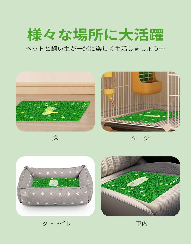 ペットシーツ 厚型 芝生柄入り レギュラー 320枚/ワイド 160枚/スーパーワイド 80枚/大判 40枚 トイレシート 犬 猫 ペットシート おしっこシート 瞬間吸水 逆戻り防止 ペット用