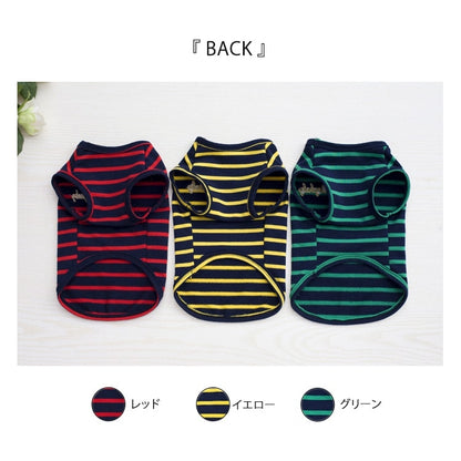 犬 犬服 犬の服 犬用品 ワンチャン ペット用品 大人気 カワイイ ストライプ Tシャツ
