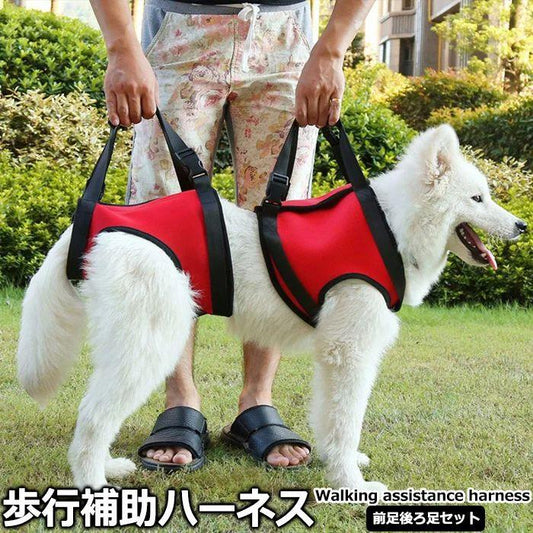 新商品プロモーション，数量限定 犬 猫 ハーネス 介護 前足後ろ足セット 歩行補助 ペット 服 胴輪 キャット ドッグ犬 猫
